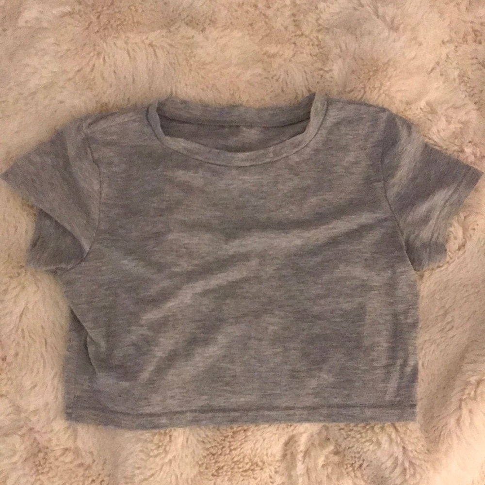 SHEIN grey crop top size small
